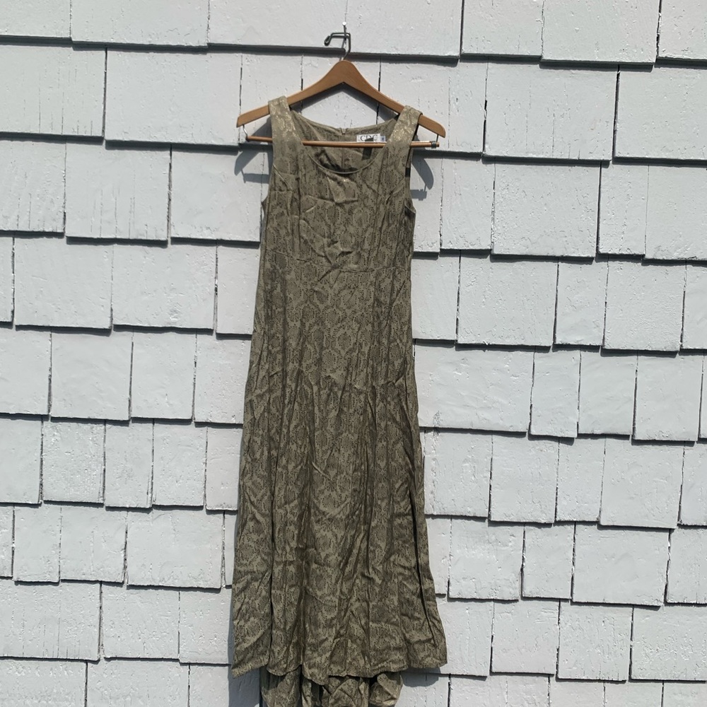 Vintage CDC green maxi dress